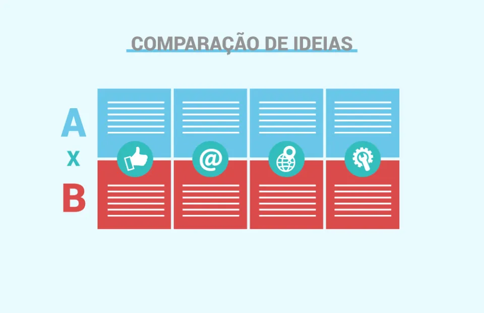 Infográfico Comparação de Ideias