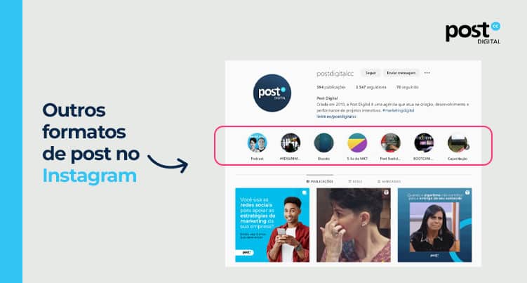 Outros formatos de post no Instagram