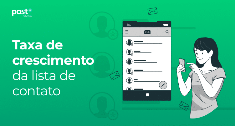 Taxa de crescimento da lista de contato