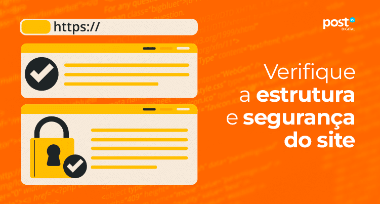 Verifique a estrutura e segurança do site
