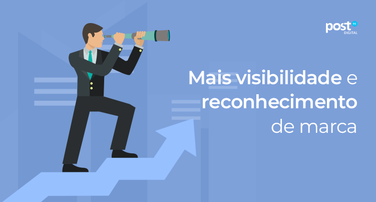 Proporciona mais visibilidade e reconhecimento de marca